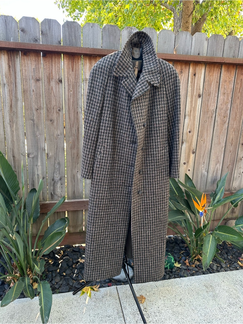 Nordstrom Women's Vintage Houndstooth Trench Coat